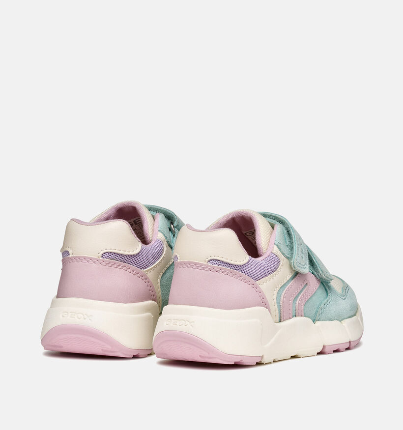 Geox Flexyper Baskets en Vert/Pastel pour filles (368439) - pour semelles orthop&eacute;diques