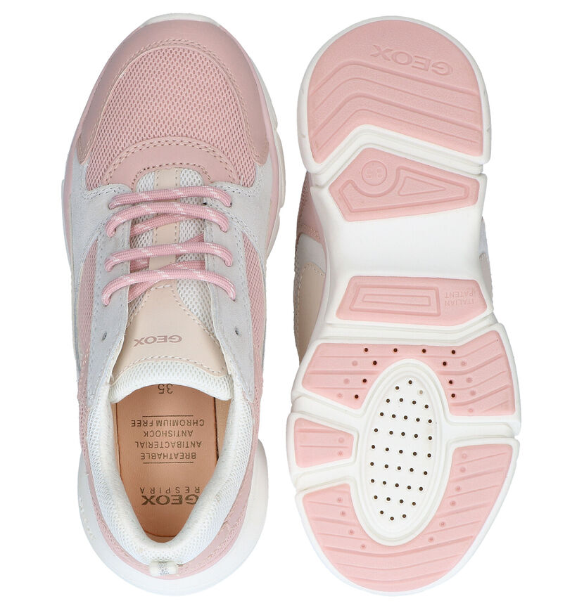 Geox Lunare Baskets en Rose en simili cuir (286921)