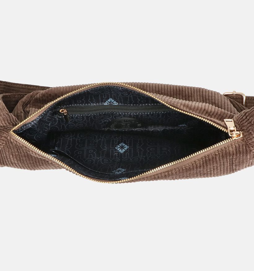 Refresh Taupe Crossbodytas Pompom voor dames (366014)