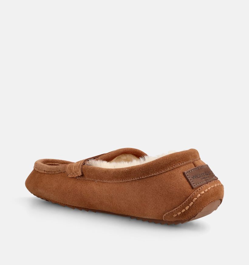 Warmbat Morwell Pantoufles en Cognac pour hommes (379315)