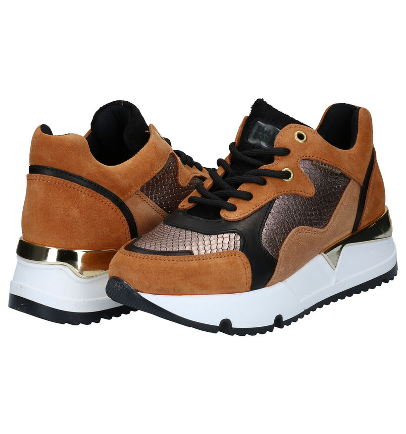 Bullboxer Cognac/Bronzen Sneakers in leer (281542)