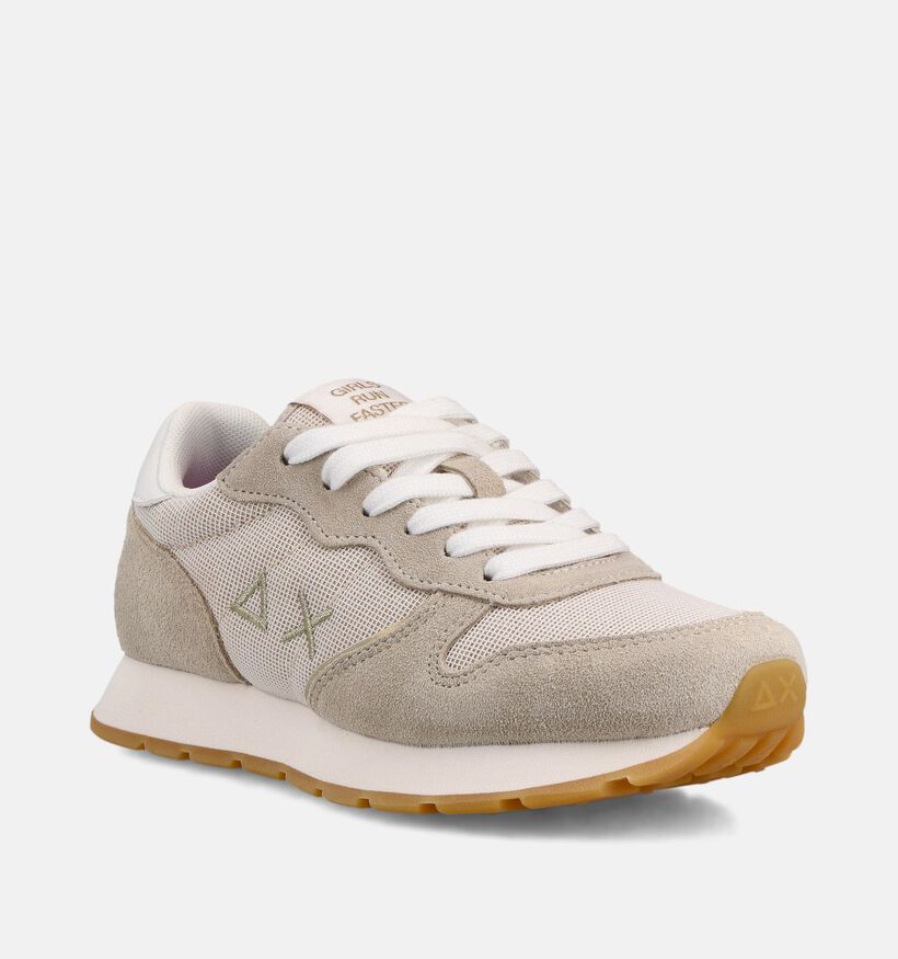 Sun68 Ally Glitter Baskets basses en Beige pour filles (369053) - pour semelles orthop&eacute;diques