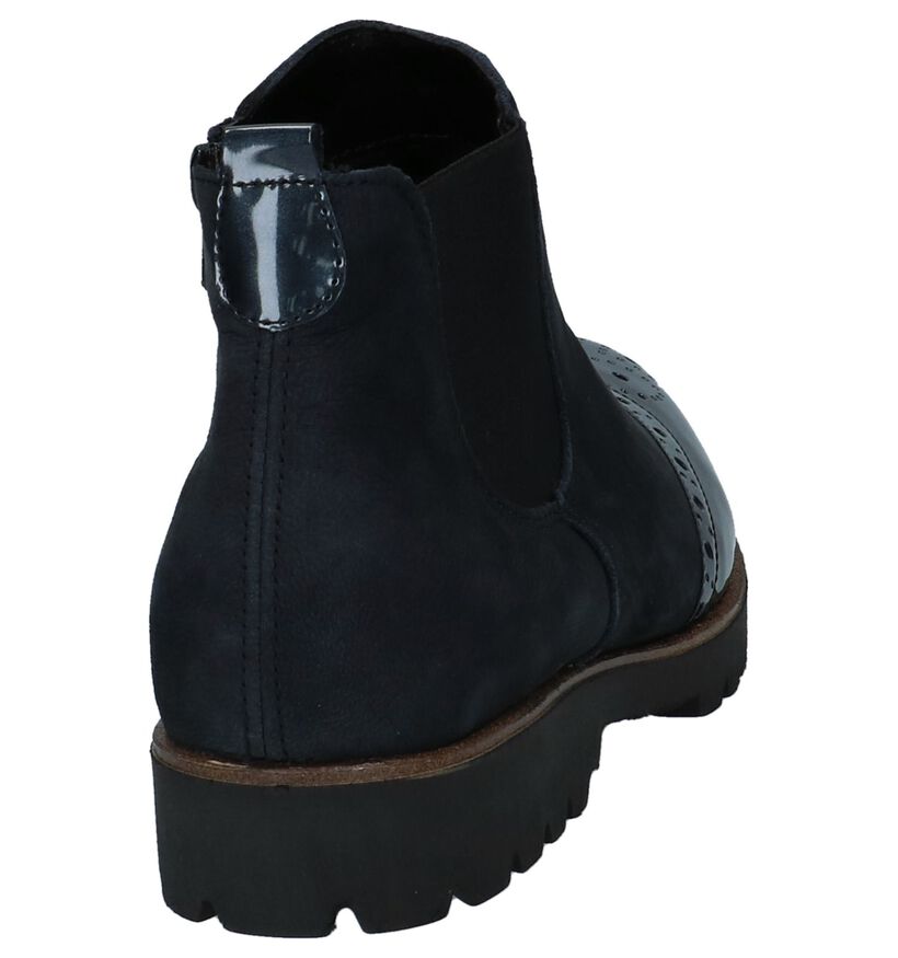 Donkerblauwe Comfortabele Chelsea Boots Remonte in daim (232028)