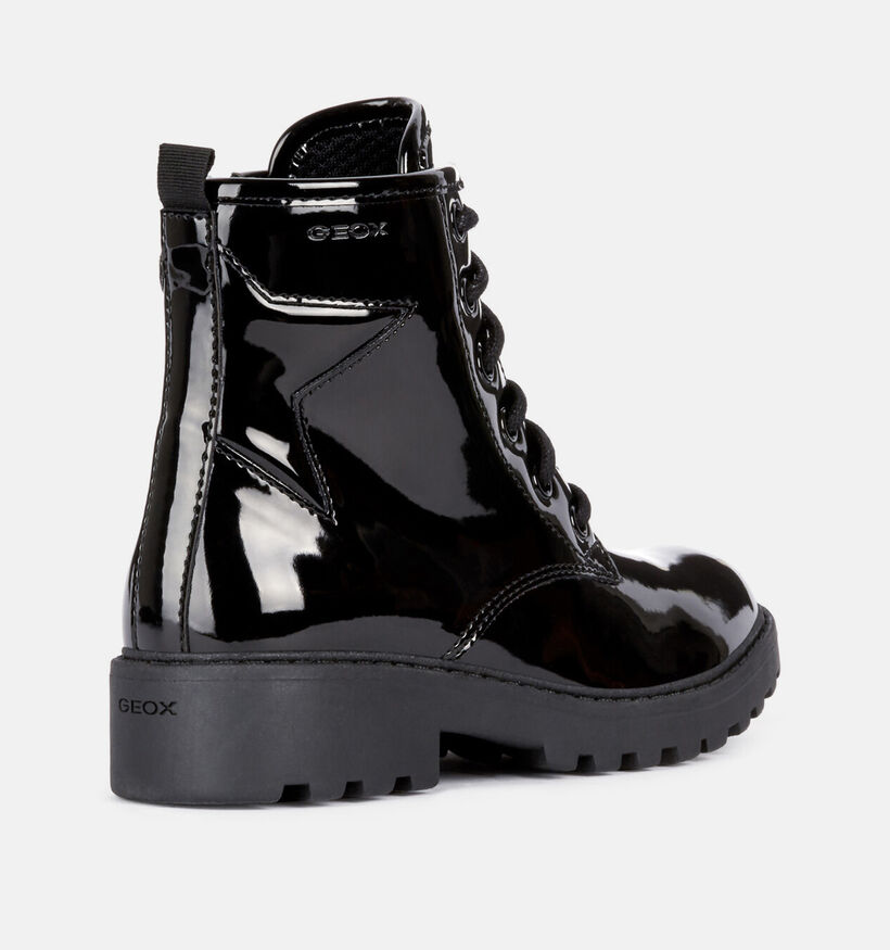 Geox Casey Boots &agrave; lacets en Noir pour filles (377788) - pour semelles orthop&eacute;diques