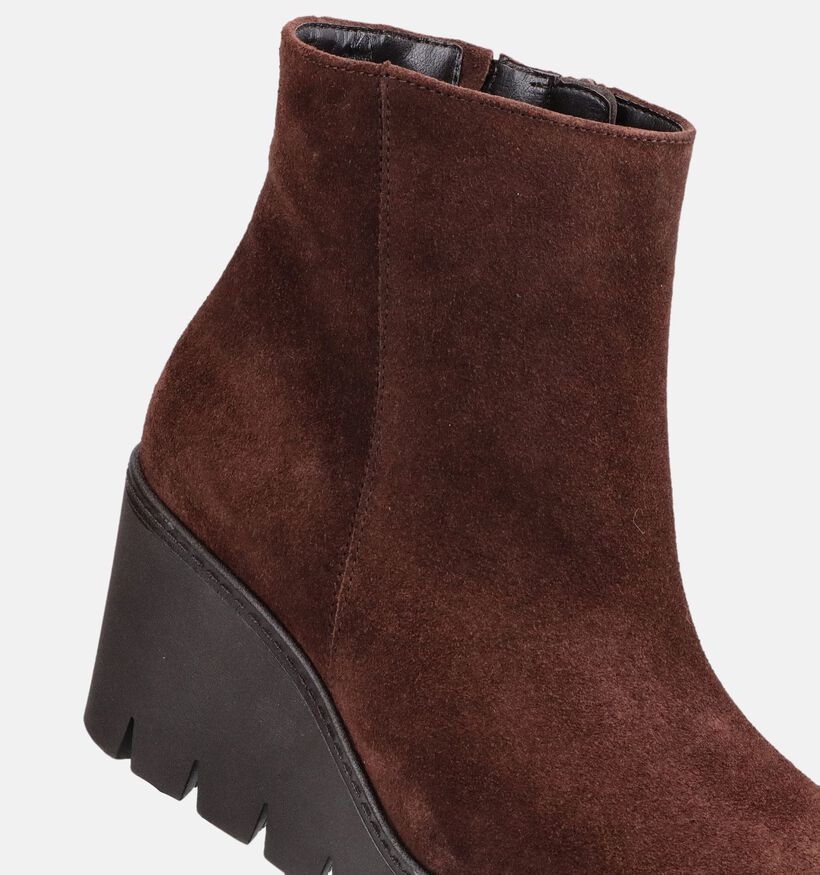 Gabor Bottines en Brun pour femmes (380087) - pour semelles orthop&eacute;diques