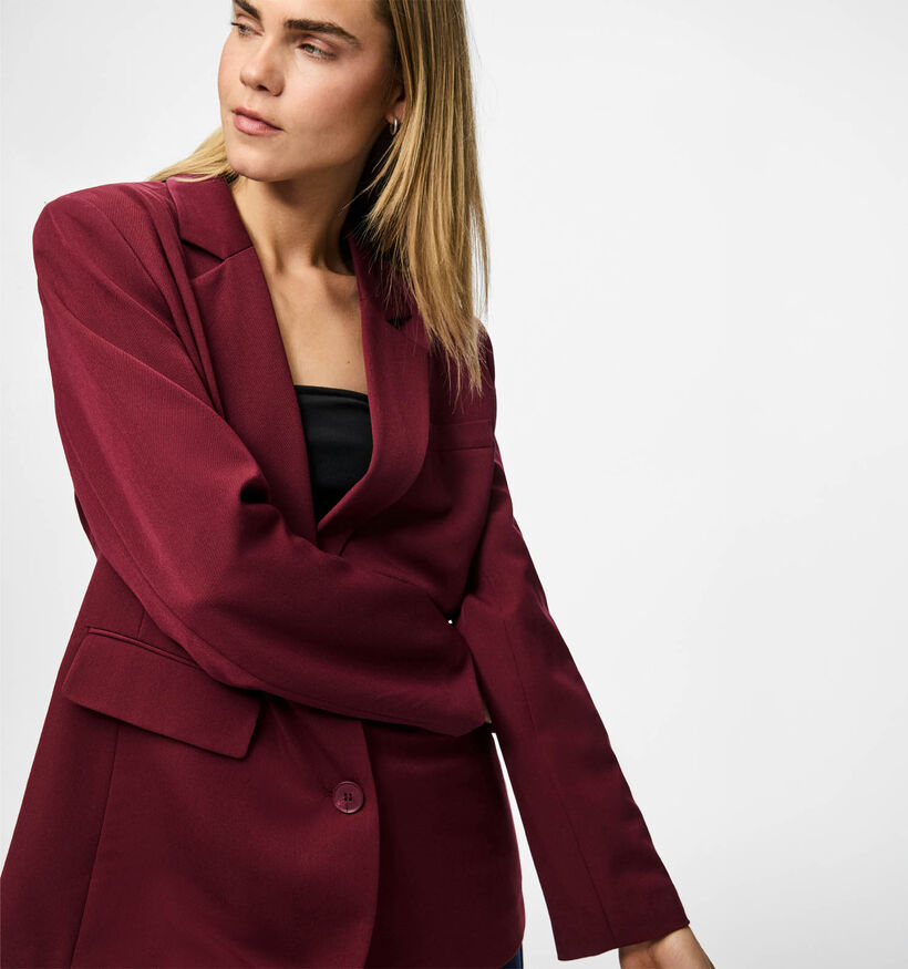 Pieces Kamil Blazer en Bordeaux pour femmes (378374)