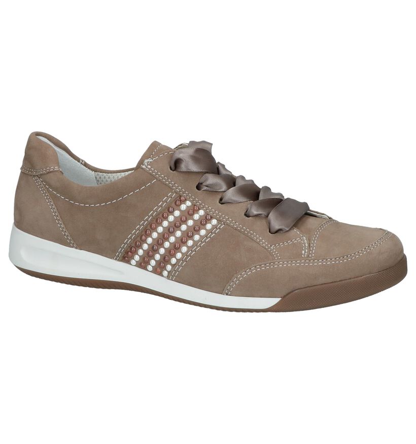 Taupe Veterschoenen Ara Rom in nubuck (217351)