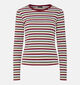 Pieces May Longsleeves en Bordeaux/Jaune pour femmes (365859)