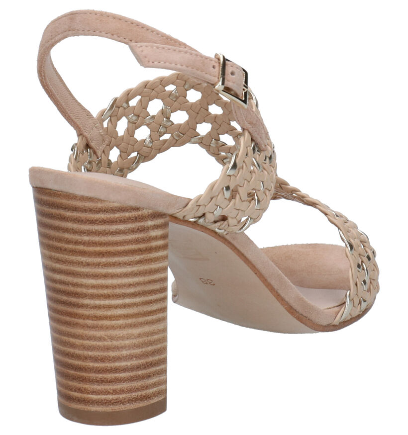 Sergio Turri Beige Sandalen in leer (273872)