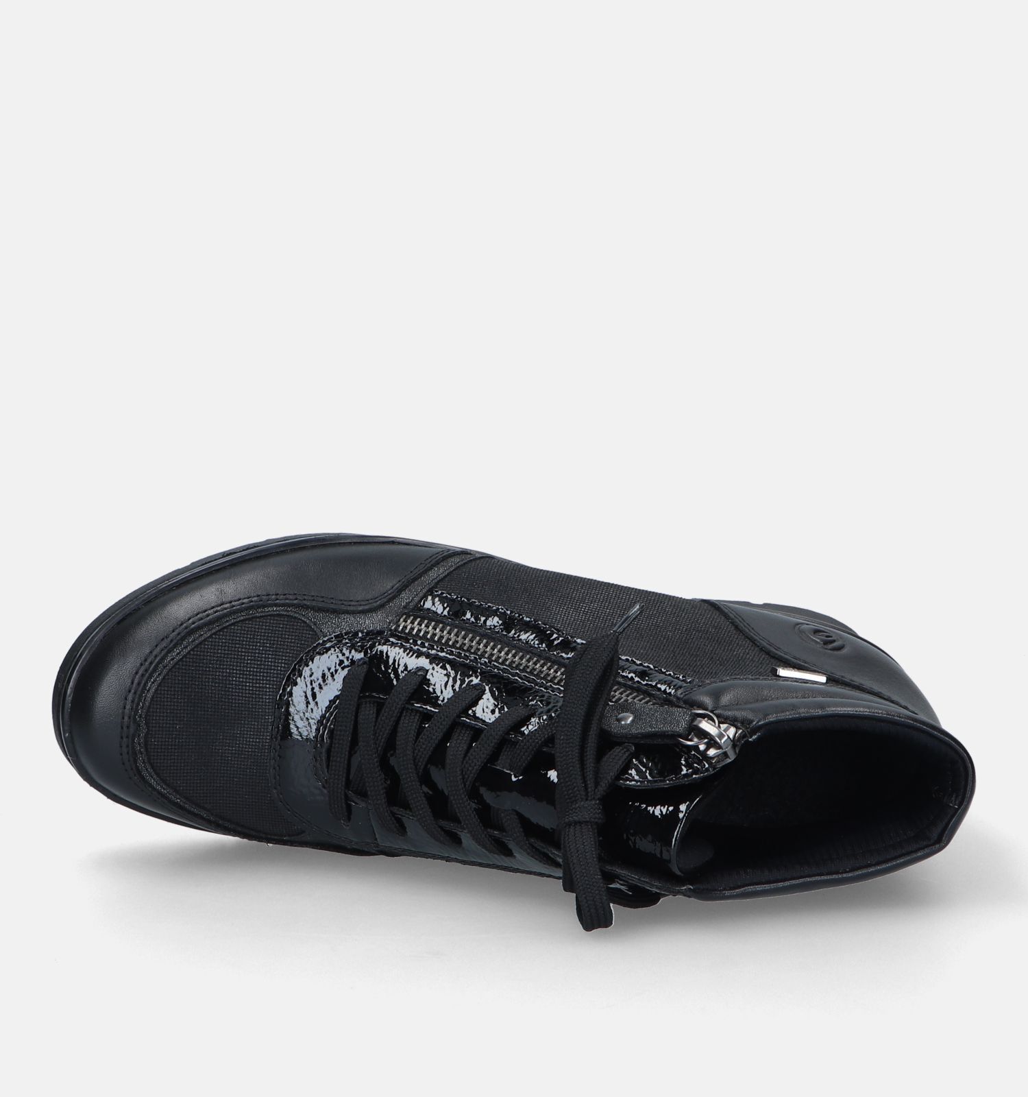 Remonte Zwarte Sneakers met sleehak Dames Sneakers Online op TORFS.BE