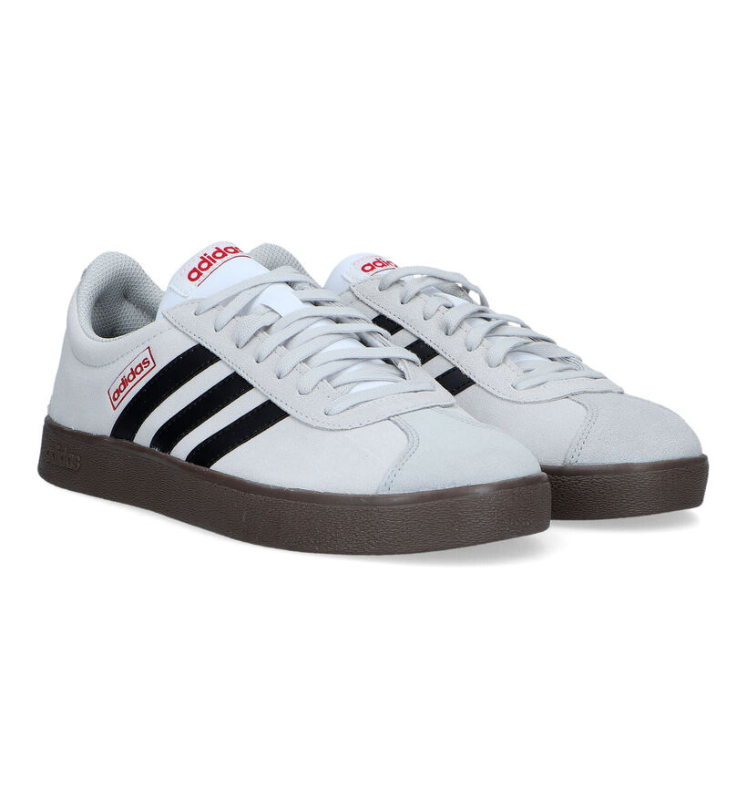 adidas VL Court 2.0 Baskets en Gris pour hommes (324923) - pour semelles orthopédiques