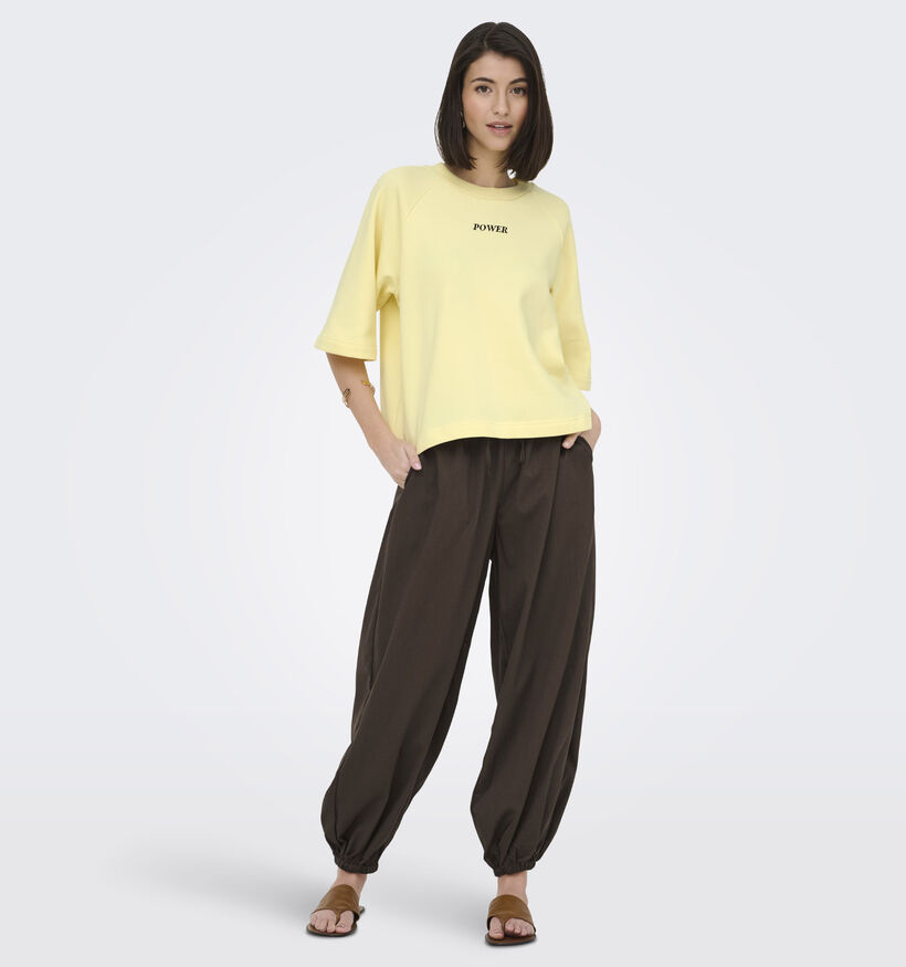 JDY Olivia 2/4 Power Gele T-shirt voor dames (380323)