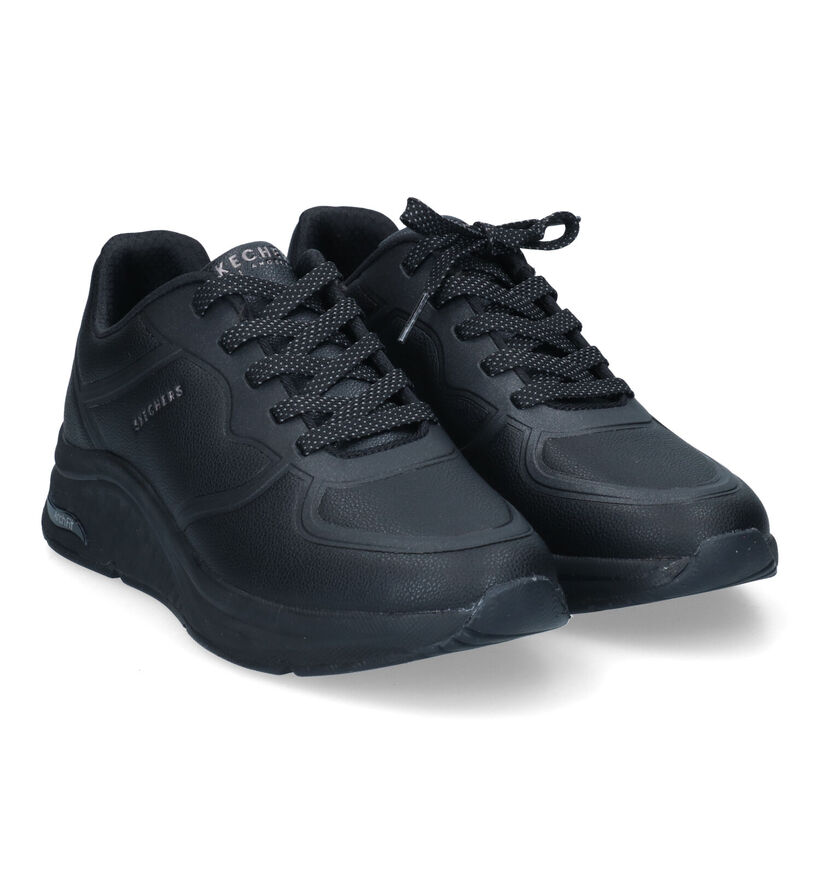 Skechers Arch Fit Baskets en Noir pour femmes (318166) - pour semelles orthopédiques