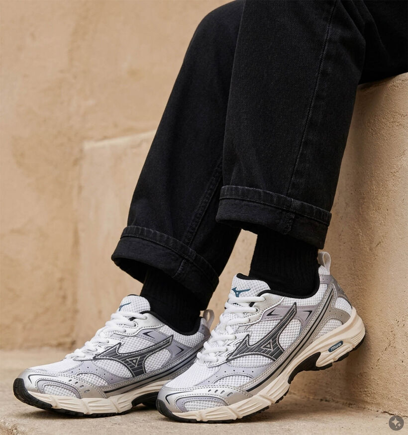 Mizuno MXR Sport Baskets en Blanc/Gris pour femmes (376211)