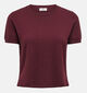 JDY Bodil Knit T-shirt en Bordeaux pour femmes (359946)