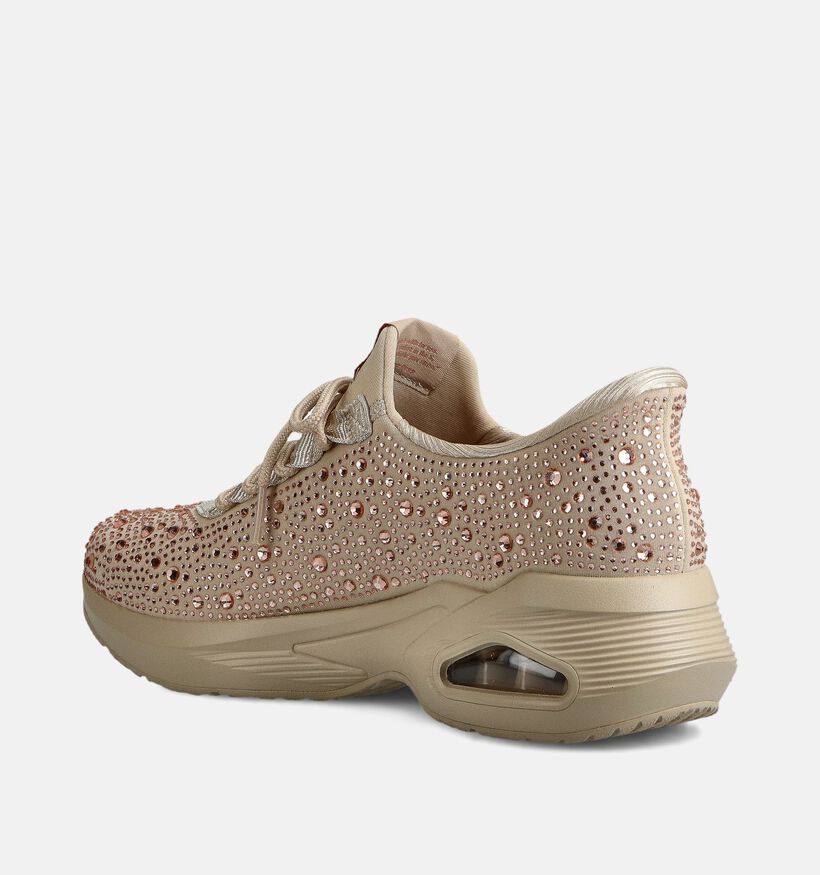 Skechers x Snoop Dogg Uno Rhinestoned Beige Sneakers voor dames (366468)