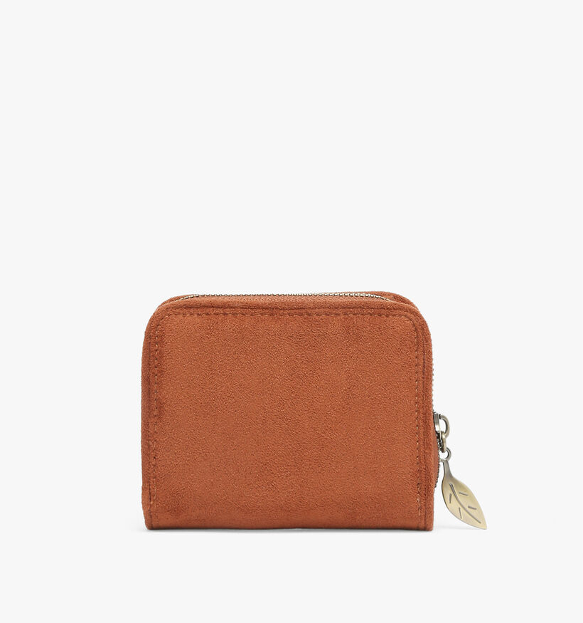 Woomen Ginseng Porte-monnaie zipp&eacute; en Cognac pour femmes (378686)