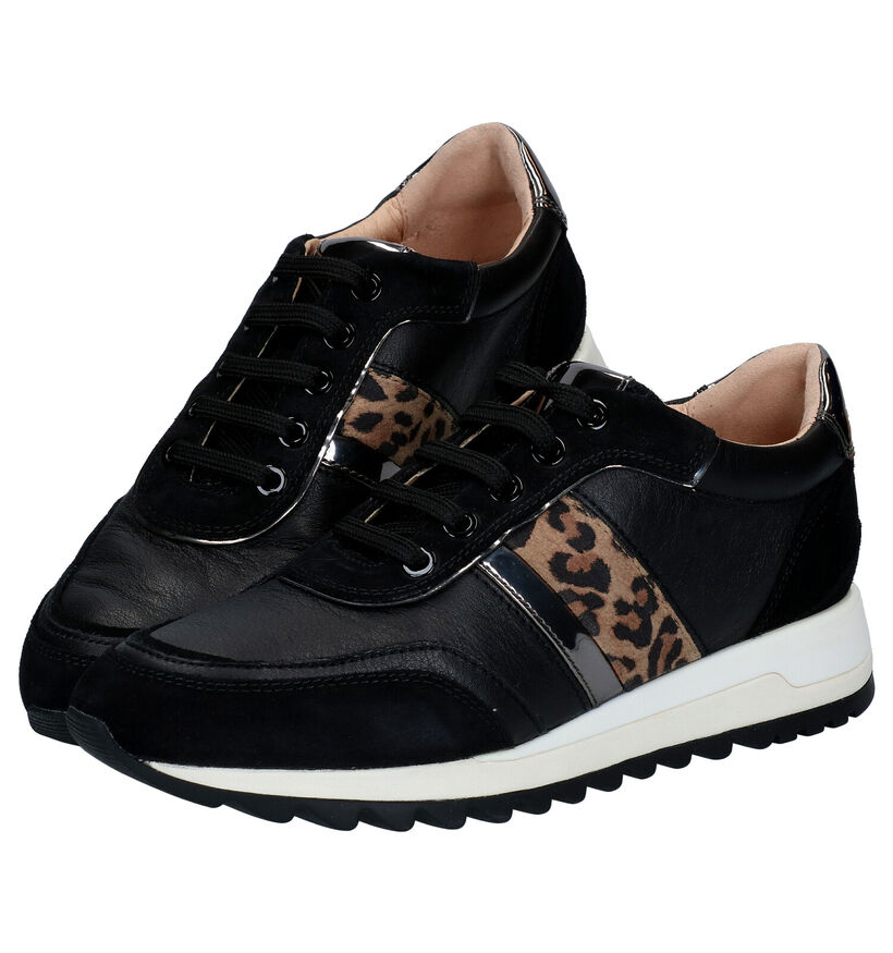 Geox Tabelya Zwarte Veterschoenen in leer (278861)