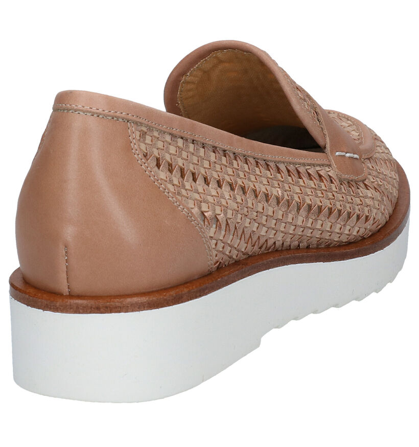 River Woods Beige Loafers in leer (289199)