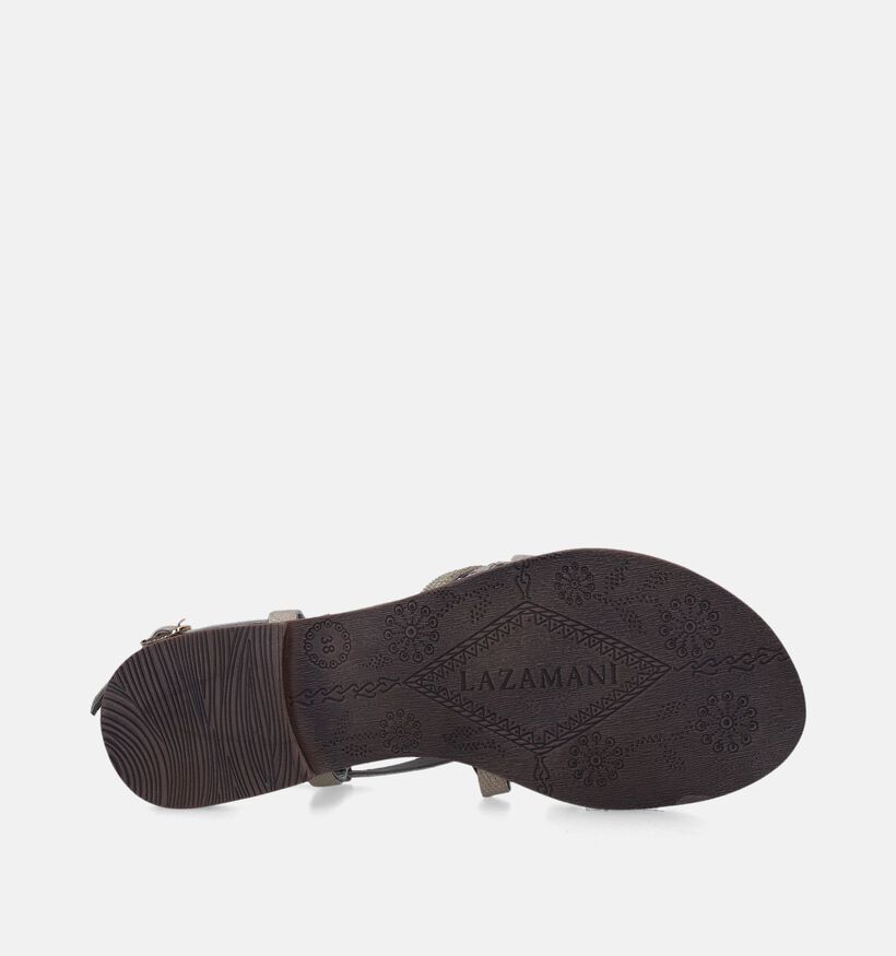 Lazamani Sandales plates en Or pour femmes (338382)
