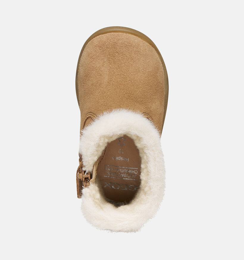 Geox Macchia Suede Bruine Laarzen voor meisjes (376250) - geschikt voor steunzolen