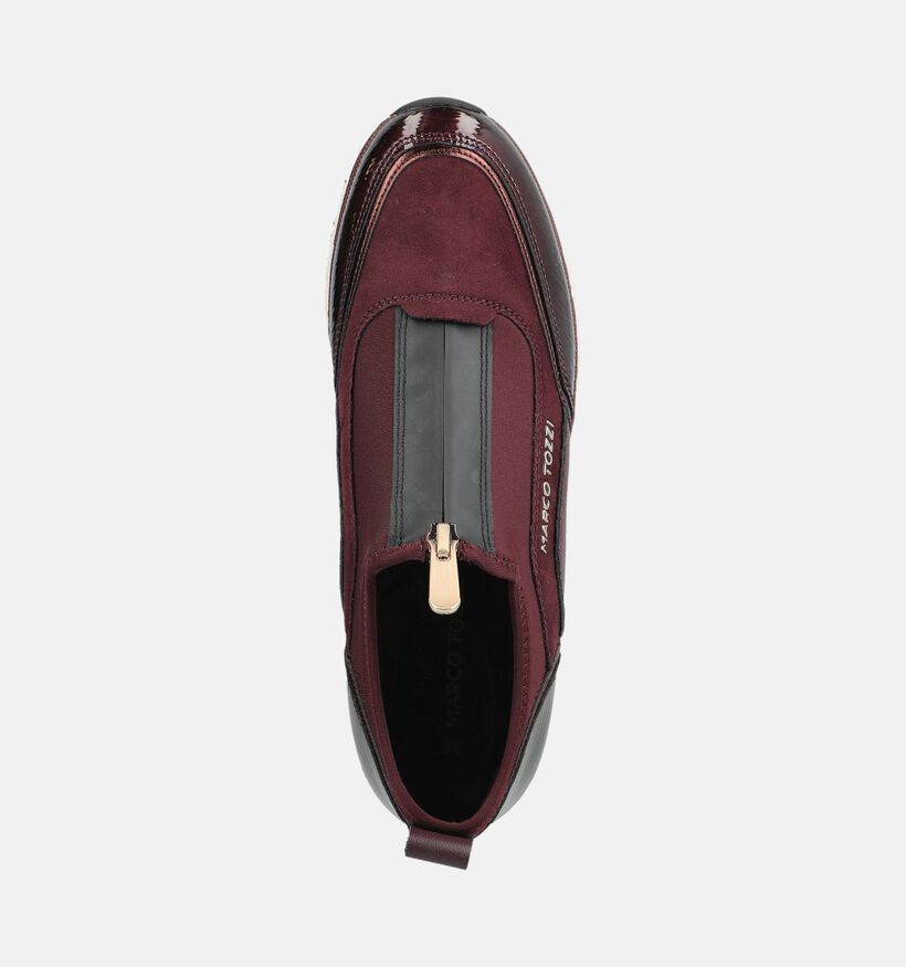 Marco Tozzi Wedge Chaussures plates en Bordeaux pour femmes (376572) - pour semelles orthop&eacute;diques