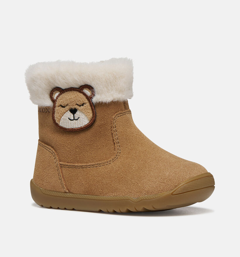 Geox Macchia Suede Bruine Laarzen voor meisjes (376250) - geschikt voor steunzolen