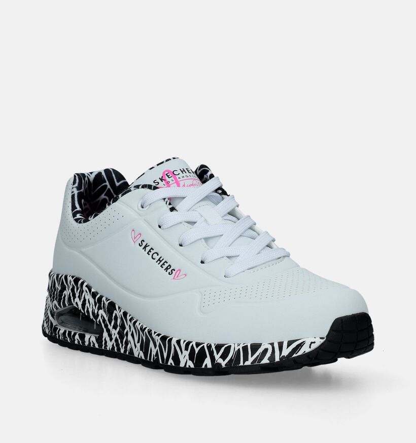 Skechers x JGoldcrown Uno Loving Witte Sneakers voor dames (344737) - geschikt voor steunzolen