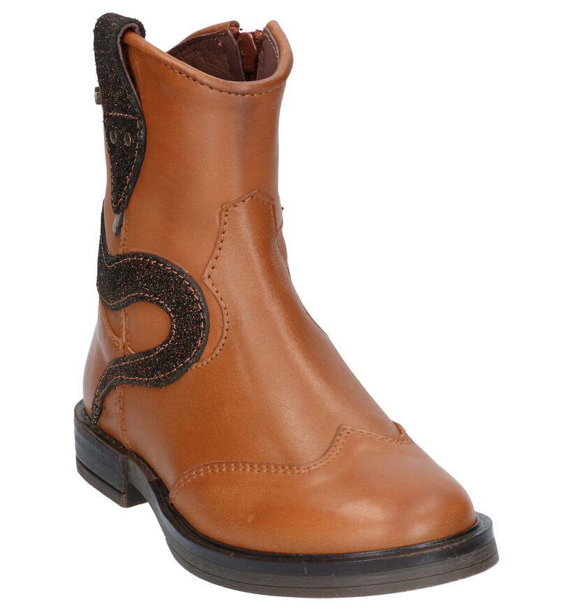 STONES and BONES Snaca Bottes en Cognac en cuir (255527)