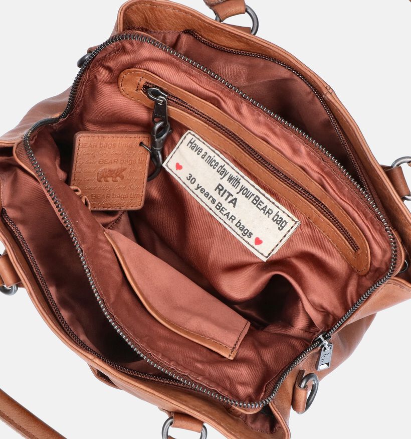 Bear Design Sac &agrave; bandouli&egrave;re en Cognac pour femmes (382125)