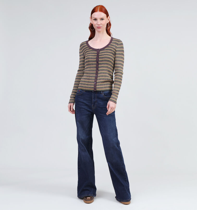 Vila Josie Paarse Gestreepte cardigan voor dames (345016)