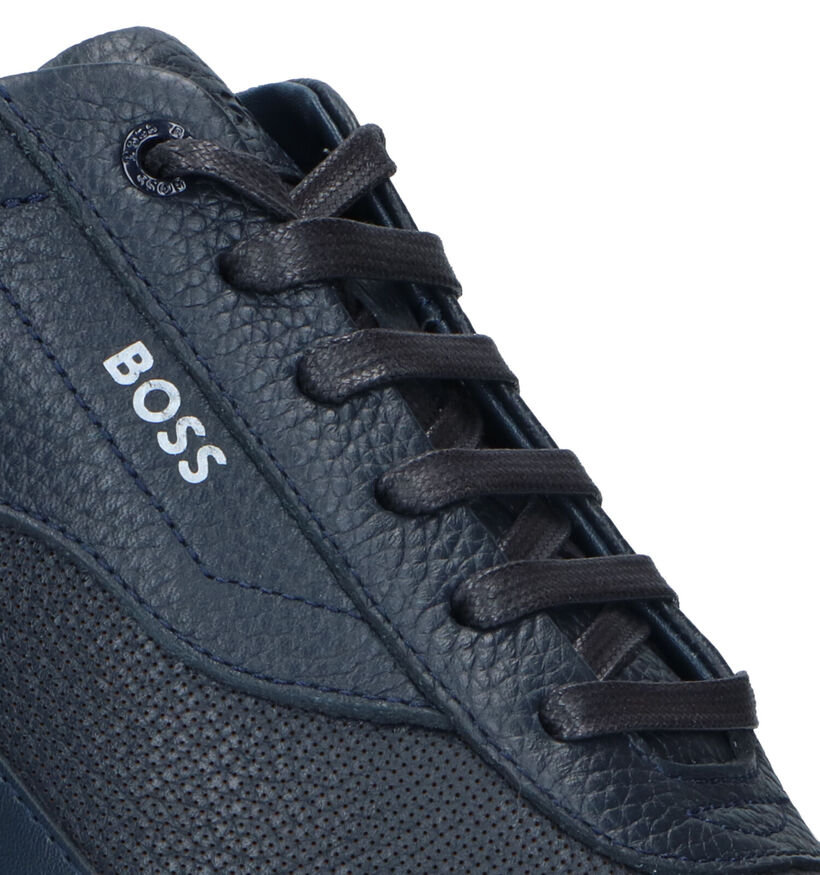 BOSS Saturn Low Chaussures à lacets en Bleu pour hommes (331943) - pour semelles orthopédiques