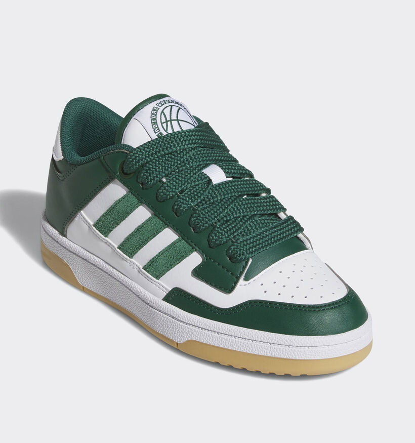 adidas Rapid Court Baskets en Blanc/Vert pour filles, garçons (359669) - pour semelles orthopédiques