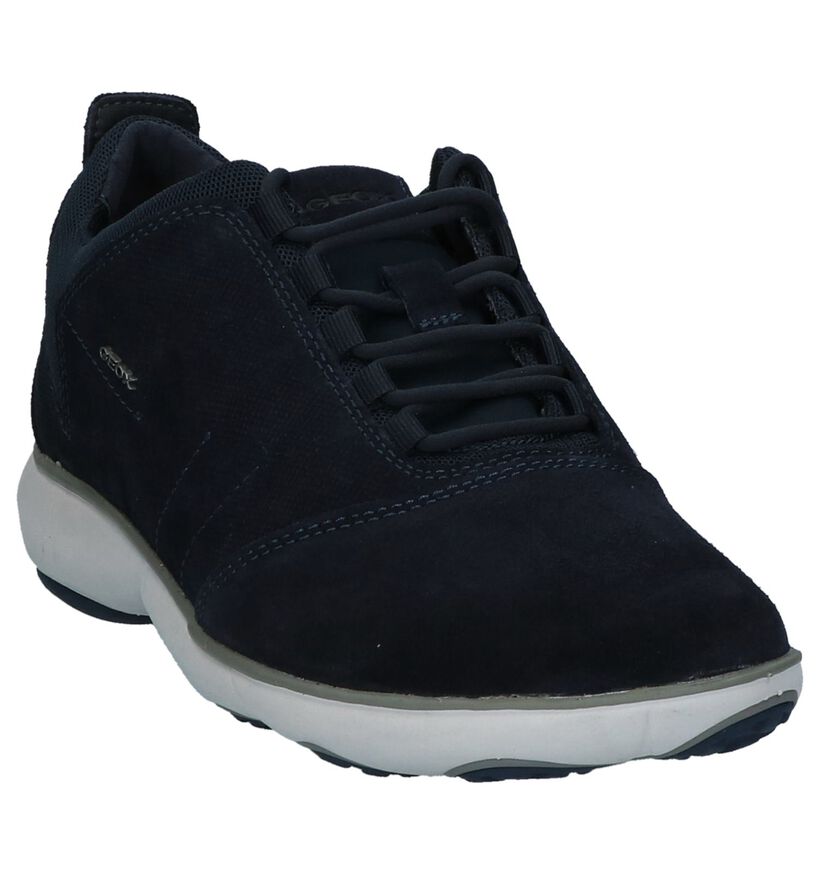 Donker Blauwe Sneakers Geox Nebula in stof (223064)