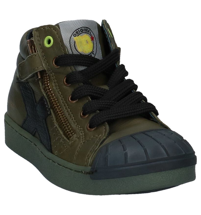 Little David Chaussures hautes en Vert kaki en cuir (232490)