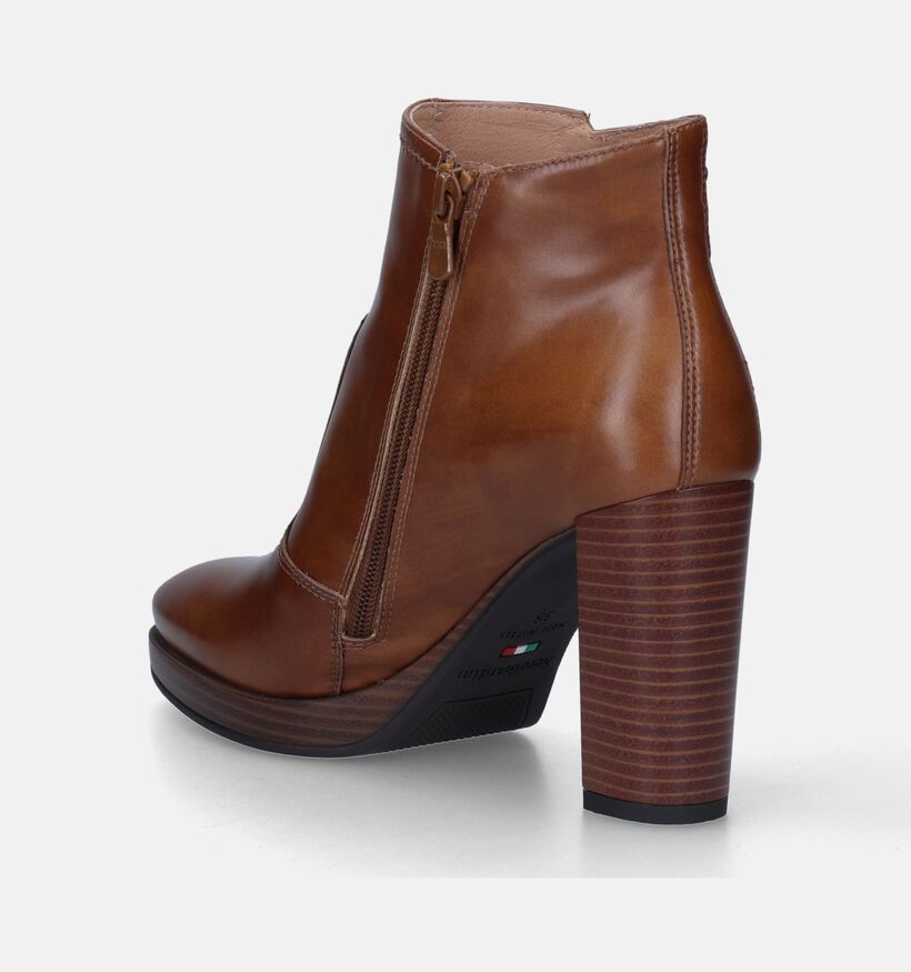 NeroGiardini Bottines avec talon en Cognac pour femmes (345556)
