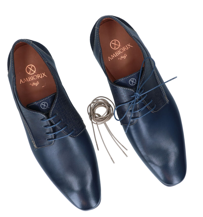 Ambiorix Julius Chaussures à lacets en Bleu pour hommes (316469)