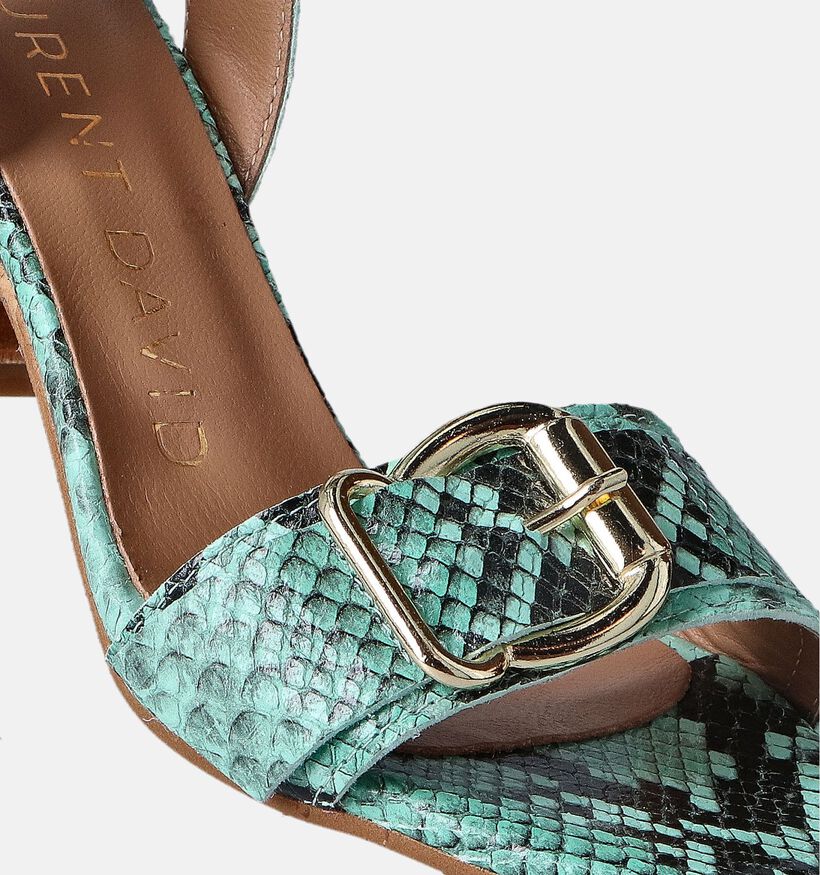 Laurent David Groene Sandalen met hak voor dames (357863)