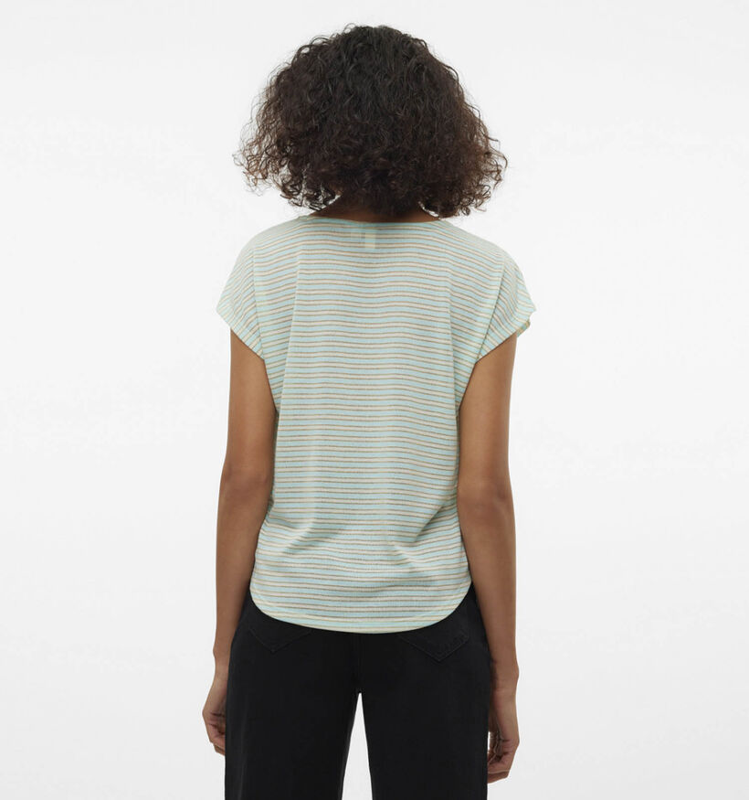 Vero Moda Gatja T-shirt rayé en Blanc pour femmes (335345)