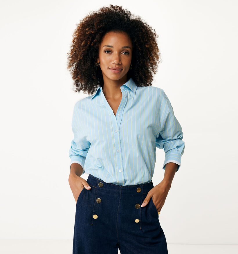 Mexx Blouse Stripe Oversized en Bleu pour femmes (352768)