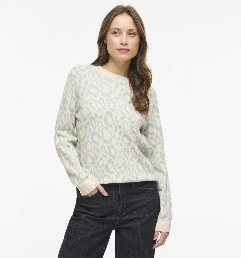 Vila Viril Jacquard Knit Groene Trui voor dames (369478)