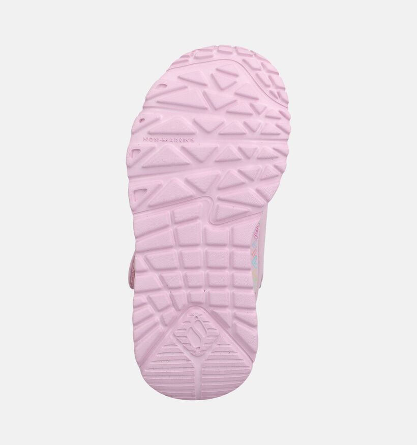 Skechers Uno Heart Craze Roze Sneakers voor meisjes (375699)