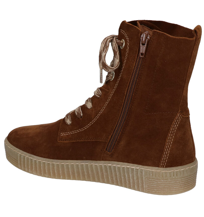 Gabor Best Fitting Cognac Boots in daim (297398)