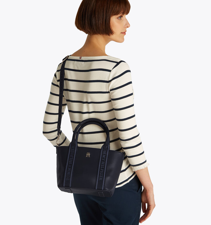 Tommy Hilfiger Logotape Mini Tote Sac à main en Bleu pour femmes (352873)
