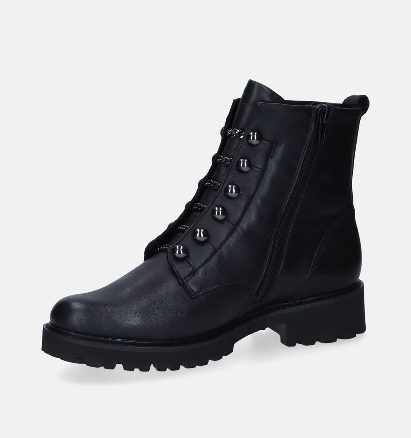 Remonte Zwarte Veterboots voor dames (312337) - geschikt voor steunzolen