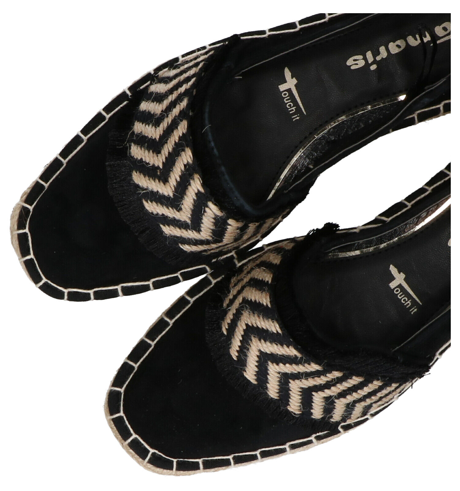 Tamaris TOUCH IT Zwarte Espadrilles Dames Lage schoenen Online op TORFS .BE