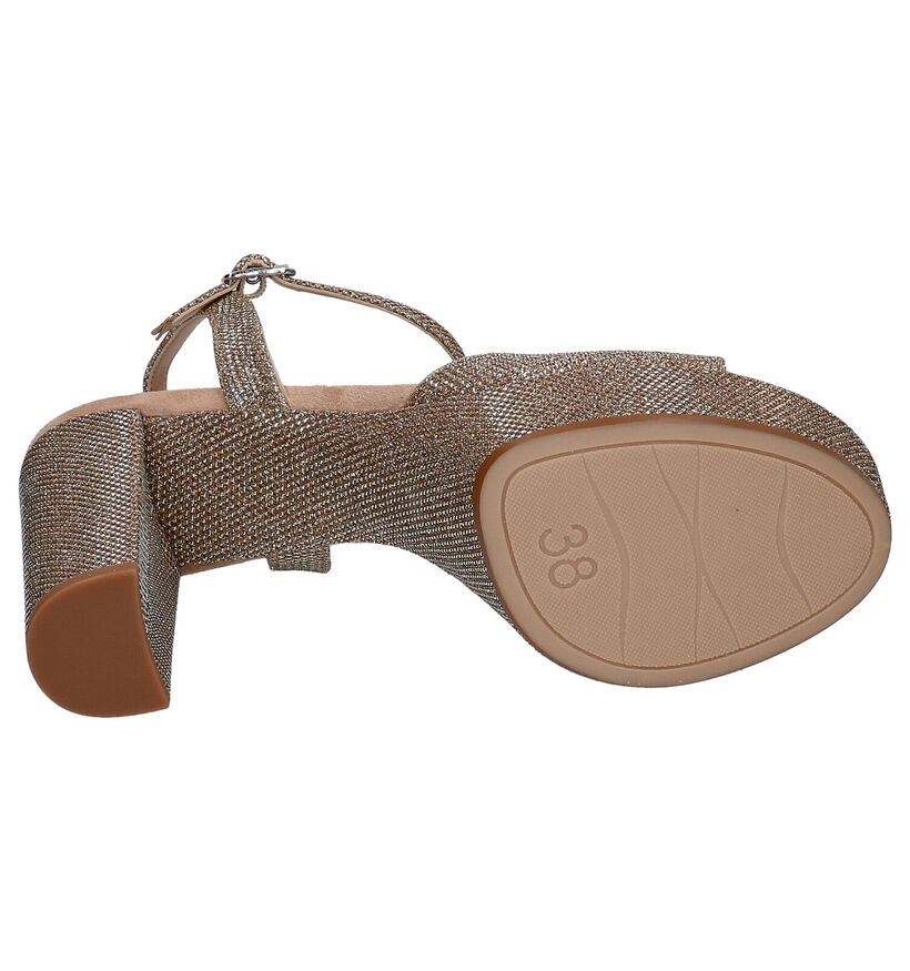 Unisa Vegara Sandales en Or en textile (275016)