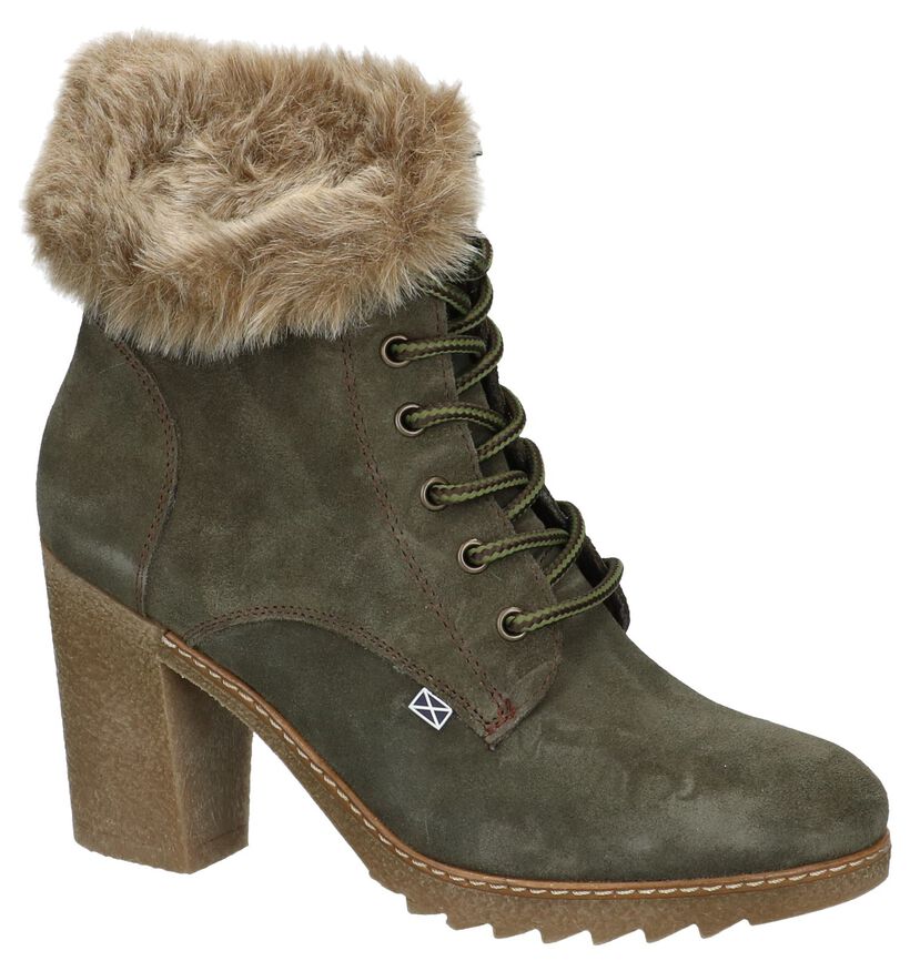 Scapa Bottillons en Vert kaki en daim (227343)