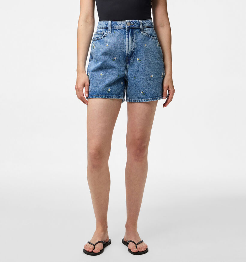 Pieces Sky Short en jeans en Bleu pour femmes (357389)