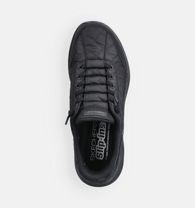 Skechers Contour Foam Baskets Slip-in en Noir pour femmes (368709) - pour semelles orthop&eacute;diques